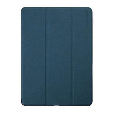 Prodigee Fleep Case - кожен калъф, тип папка и поставка за iPad 6 (2018), iPad 5 (2017) (син)