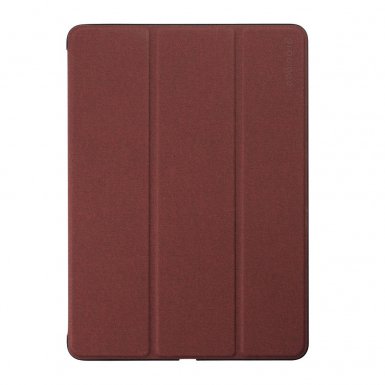 Prodigee Fleep Case - кожен калъф, тип папка и поставка за iPad 6 (2018), iPad 5 (2017) (червен)