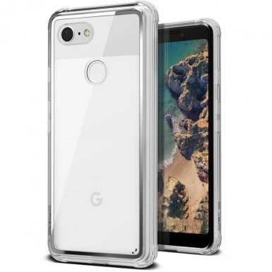 Verus Crystal Chrome Case - хибриден удароустойчив кейс за Google Pixel 3 (прозрачен)