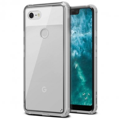 Verus Crystal Chrome Case - хибриден удароустойчив кейс за Google Pixel 3 XL (прозрачен)
