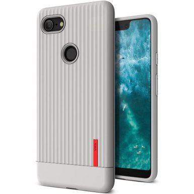Verus Single Fit Label Case - хибриден удароустойчив кейс за Google Pixel 3 XL (сив)