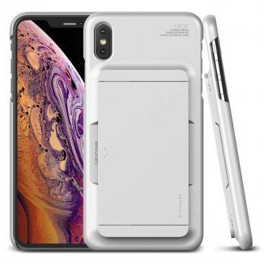 Verus Damda Glide Case - висок клас хибриден удароустойчив кейс с място за кр. карти за iPhone XS Max (бял)