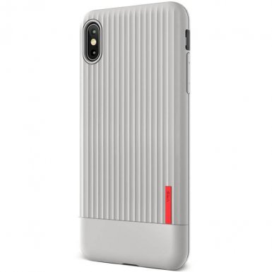 Verus Single Fit Label Case - хибриден удароустойчив кейс за iPhone XS Max (сив)