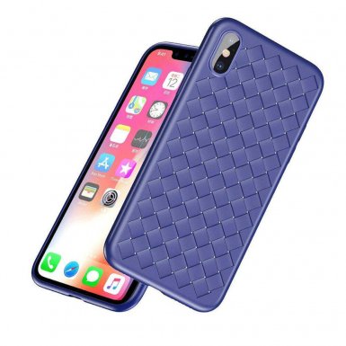 Baseus BV 2 Gen Case - силиконов (TPU) калъф  за iPhone XS, iPhone X (син)