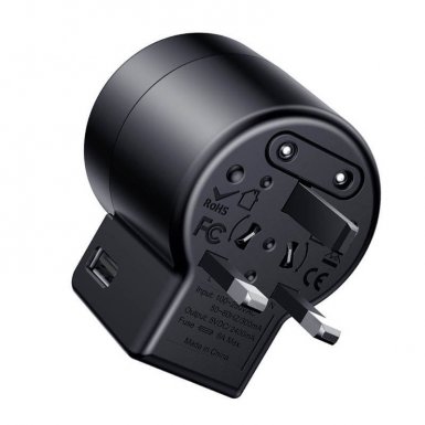 Baseus Rotation Universal Travel Adapter - захранване с 2 USB изхода и преходници за цял свят в едно устройство за мобилни устройства