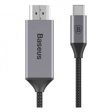 Baseus USB-C to HDMI Cable - кабел за свързване от USB-C към HDMI за устройства с USB-C порт (черен)