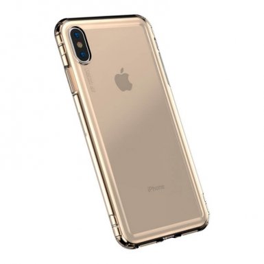 Baseus Safety Airbags Case - силиконов TPU калъф с най-висока степен на защита за iPhone XS Max (златист)