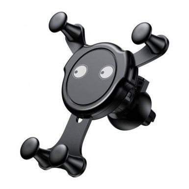 Baseus Emoticon Gravity Car Mount - поставка за радиатора на кола за смартфони с дисплеи до 6 инча (черна)