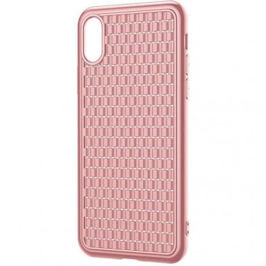 Baseus BV 2 Gen Case - силиконов (TPU) калъф за iPhone XS, iPhone X (розов)