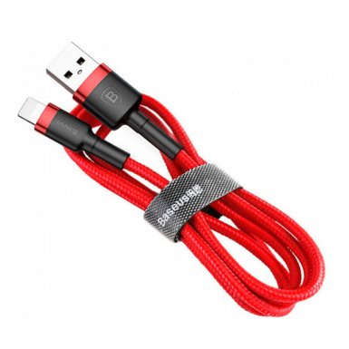 Baseus Kevlar USB Lightning Cable - Lightning USB кабел за iPhone, iPad и iPod с Lightning  (50 см) (червен)