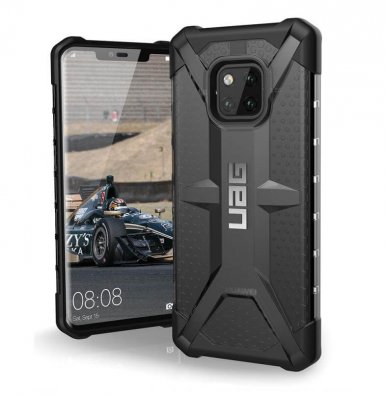 Urban Armor Gear Plasma - удароустойчив хибриден кейс за Huawei Mate 20 (черен-прозрачен)