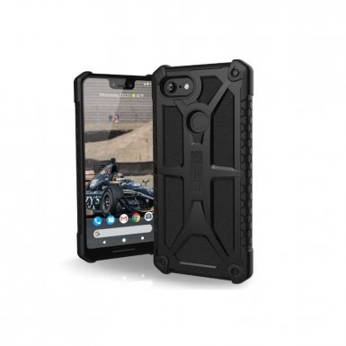Urban Armor Gear Monarch Case - удароустойчив хибриден кейс за Google Pixel 3 (черен)