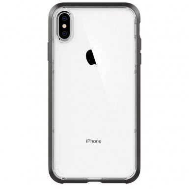 Spigen Neo Hybrid Case Crystal - хибриден кейс с висока степен на защита за iPhone XS Max (прозрачен-сив)