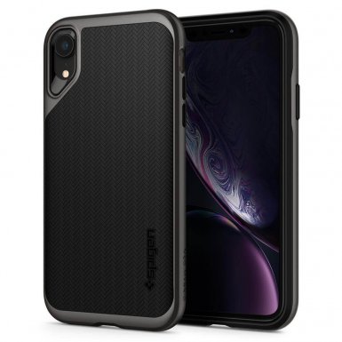 Spigen Neo Hybrid Case - хибриден кейс с висока степен на защита за iPhone XR (черен-сив) 