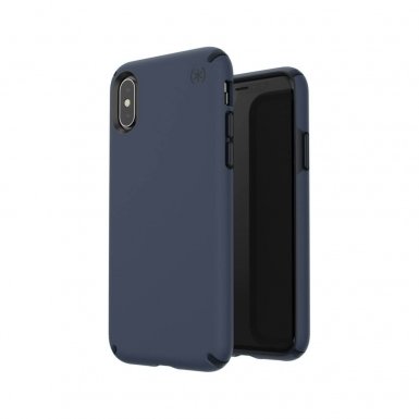 Speck Presidio Pro Case - удароустойчив хибриден кейс за iPhone XS, iPhone X (тъмносин)