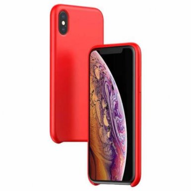 Baseus Original LSR Case - силиконов (TPU) калъф за iPhone XS (червен)