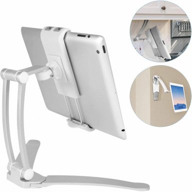 Macally Stand Wall Mount - универсална поставка за бюро, шкаф, стена и плоскости за мобилни устройства и таблети с ширина до 28 см