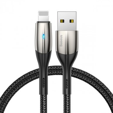 Baseus Horizontal Data Cable - Lightning USB кабел за iPhone, iPad и iPod с Lightning порт (100 см) (черен)