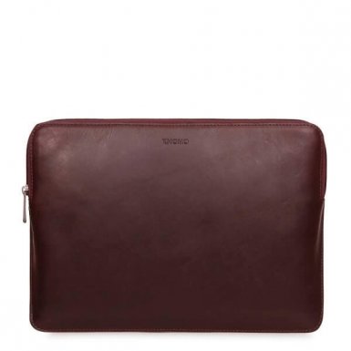 Knomo Barbican Leather Sleeve 12 - луксозен кожен калъф с цип за преносими компютри до 12 инча (кафяв) 