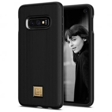 Spigen La Manon Classy Case - дизайнерски силиконов (TPU) кейс за Samsung Galaxy S10E (черен) 