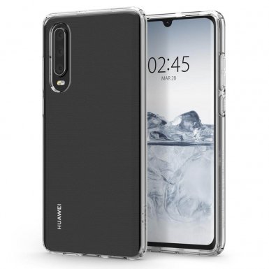 Spigen Liquid Crystal Case - тънък качествен слииконов (TPU) калъф за Huawei P30 (прозрачен) 