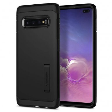 Spigen Tough Armor Case - хибриден кейс с най-висока степен на защита за Samsung Galaxy S10 Plus (черен)