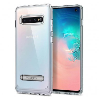 Spigen Ultra Hybrid S Case - хибриден кейс с висока степен на защита за Samsung Galaxy S10 (прозрачен)