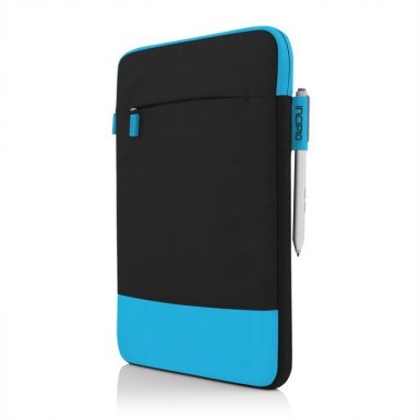 Incipio Asher Vertical Sleeve MRSF-086-BLK - текстилен/неопренов калъф с външен джоб с цип за Microsoft Surface 3 и таблети до 11 инча (черен-син)