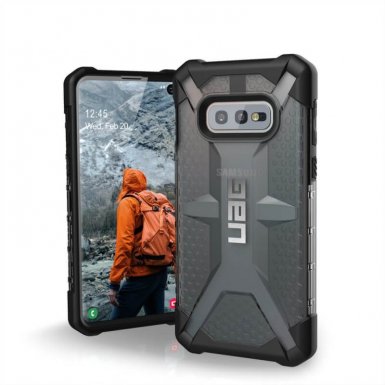 Urban Armor Gear Plasma - удароустойчив хибриден кейс за Samsung Galaxy S10 (черен-прозрачен)
