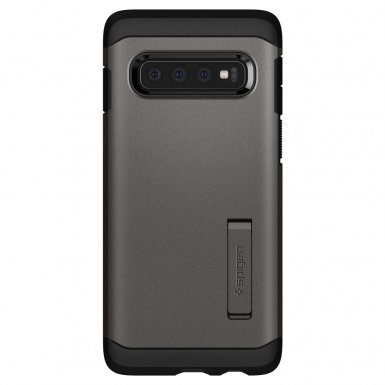 Spigen Tough Armor Case - хибриден кейс с най-висока степен на защита за Samsung Galaxy S10 (сив)