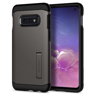Spigen Tough Armor Case - хибриден кейс с най-висока степен на защита за Samsung Galaxy S10E (сив)