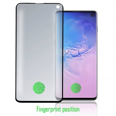 4smarts Second Glass UltraSonix with Colour Frame - калено стъклено защитно покритие с извити ръбове за Samsung Galaxy S10 (черен-прозрачен)