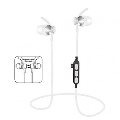 Platinet In-Ear Sport Bluetooth 4.2 + MicroSD Earphones PM1060S - безжични спортни блутут слушалки за мобилни устройства (сребрист)
