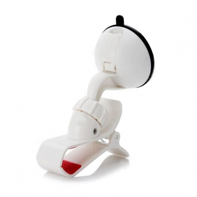 Clip Car Holder - универсална поставка за стъклото на кола за смартфони до 10 см ширина (бяла)