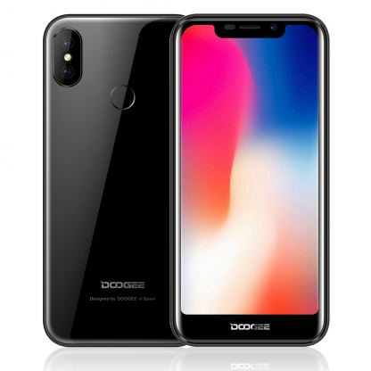 DooGee X70, 5.5 инча HD, 4000 mAh, 2GB RAM, 4-ядрен, 8MP+5MP двойна камера, ниска цена (черен)