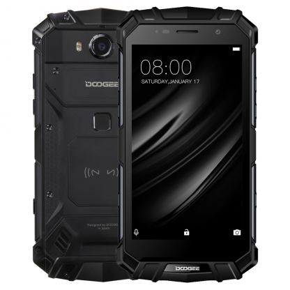 DooGee S60 Lite, 5.2 инча, Ударо-Водоустойчив смартфон с 2 сим карти, 8-ядрен, 5580 mAh Батерия (черен)