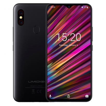 ✅ UMIDIGI F1, 6.3 инча, 4GB RAM + 128GB памет, 8-ядрен Helio P60, 5150 mAh батерия, 16Mp Dual Cam, Android 9, Цена (черен)
