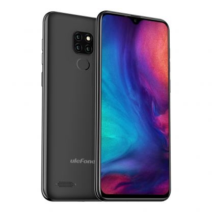 Ulefone Note 7P, 6.1" FullHD безрамков дисплей, мощен 2Ghz 4-ядрa 64Bit смартфон, 8MP+2MP двойна камера, 3GB RAM с 2 сим карти (черен)
