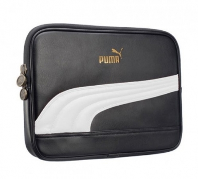 Puma Formstripe Sleeve - кожен калъф за MacBook Pro 15, Retina 15 и устройства до 15.4 инча (черен-бял)