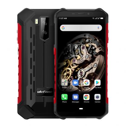 Ulefone Armor X5, Удароустойчив, 5.5 инча, 8-ядрен 3GB RAM, 5000 mAh батерия, двойна камера  с 2 сим карти (черен)