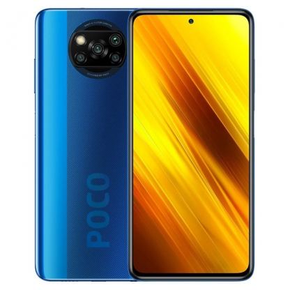 Xiaomi Pocophone X3 NFC, мощен смартфон супер цена , 64MP камера, 8-ядрен Snapdragon 732G, 6GB RAM+64GB (син)