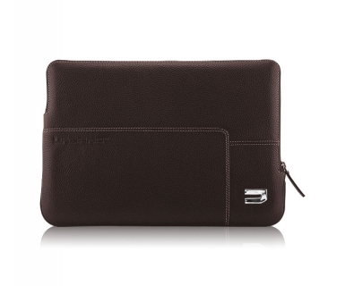 Urbano Genuine Premium Cowhide Sleeve - кожен калъф (естествена кожа) за MacBook Pro 17 и лаптопи до 17 ин. (тъмнокафяв)