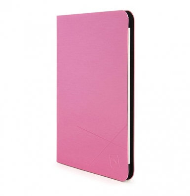 Tucano Filo Hard Folio - текстилен калъф с Auto On/Off и поставка за iPad Air, iPad 5 (2017) (розов)