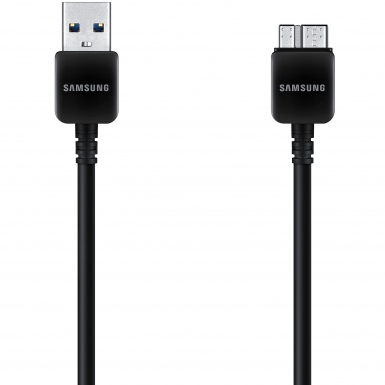 Samsung USB 3.0 DataCable - оригинален кабел за Samsung Galaxy Note 3, Galaxy S5, Samsung Galaxy S5 Neo (150 см.) - черен