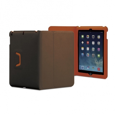 Tunewear LeatherLook Classic - кожен калъф и поставка за iPad Air, iPad 5 (2017) (кафяв)