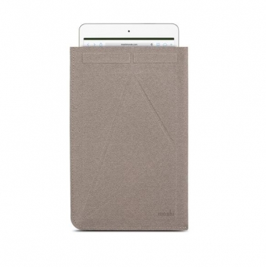 Moshi VersaPouch Mini - микрофибърен калъф и поставка за iPad mini и таблети до 8 инча (сив)