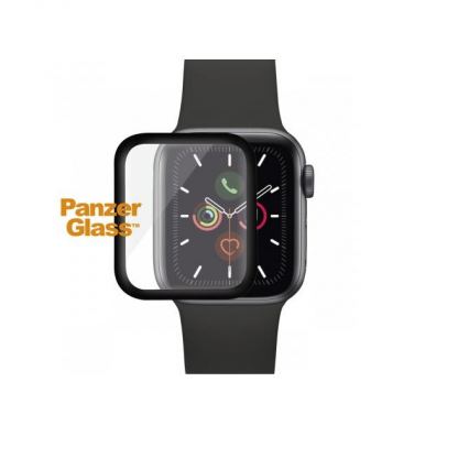 PanzerGlass Premium Glass Pro - калено стъклено защитно покритие с извити ръбове за дисплея на Apple Watch Series 4/5 (40mm) (черен)