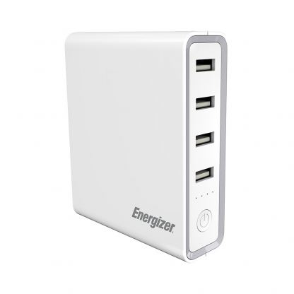 Energizer Power Packs Ultimate PD 45W RocketHub - хъб с USB-C и 4 x USB-A изхода и 20000mAh външна батерия (бял) 