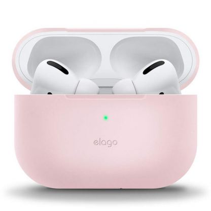 Elago Airpods Slim Basic Silicone Case - тънък силиконов калъф за Apple Airpods Pro (розов)