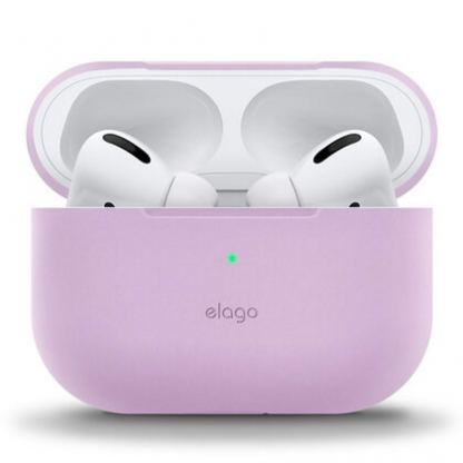 Elago Airpods Slim Basic Silicone Case - тънък силиконов калъф за Apple Airpods Pro (лилав)
